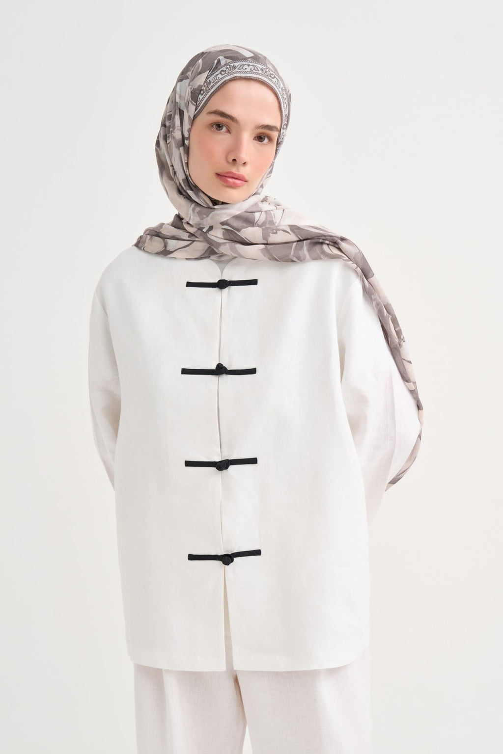 Rosalie Aria Viscose Scarf – Gray