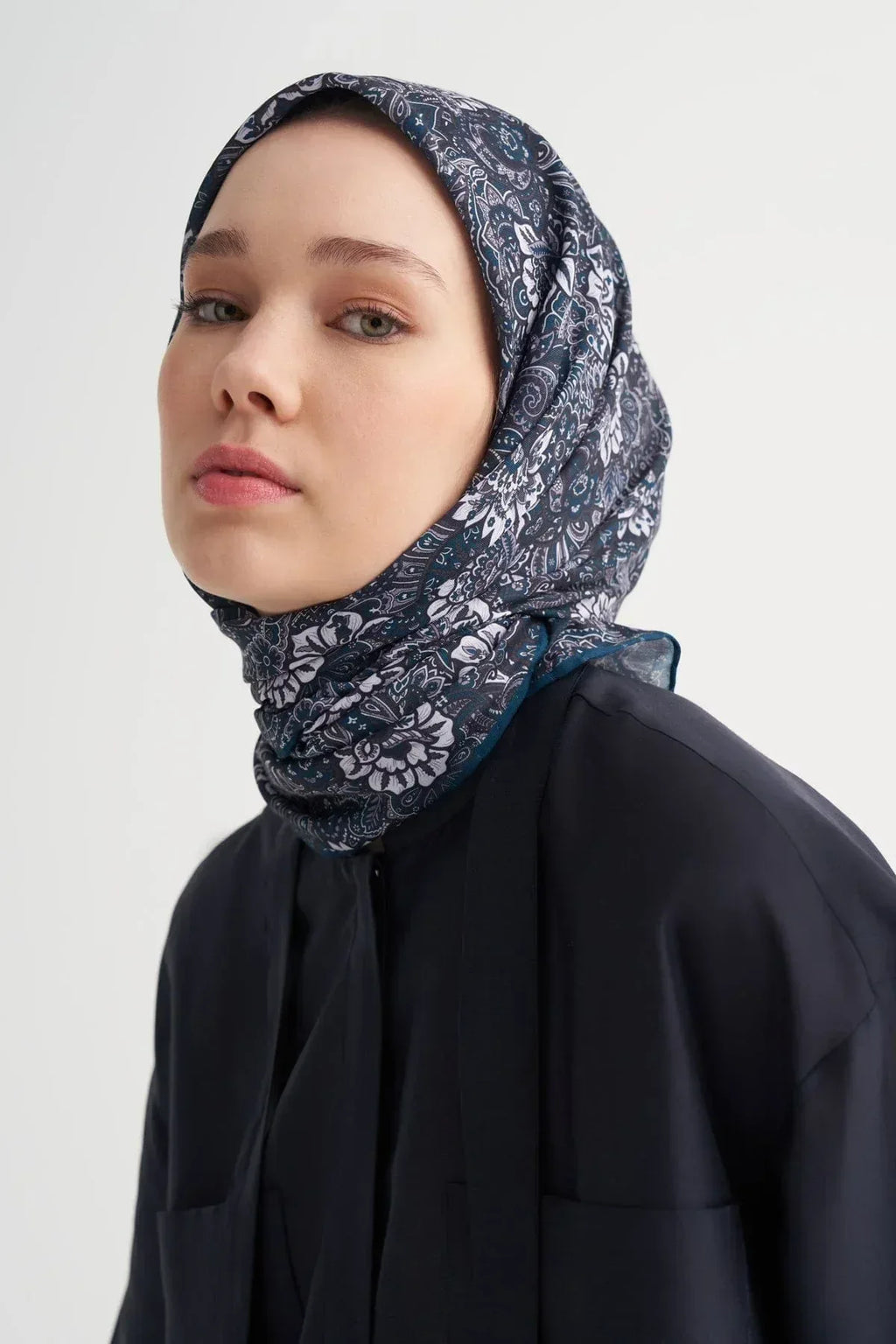 Velora Soft Scarf, Petrol Blue