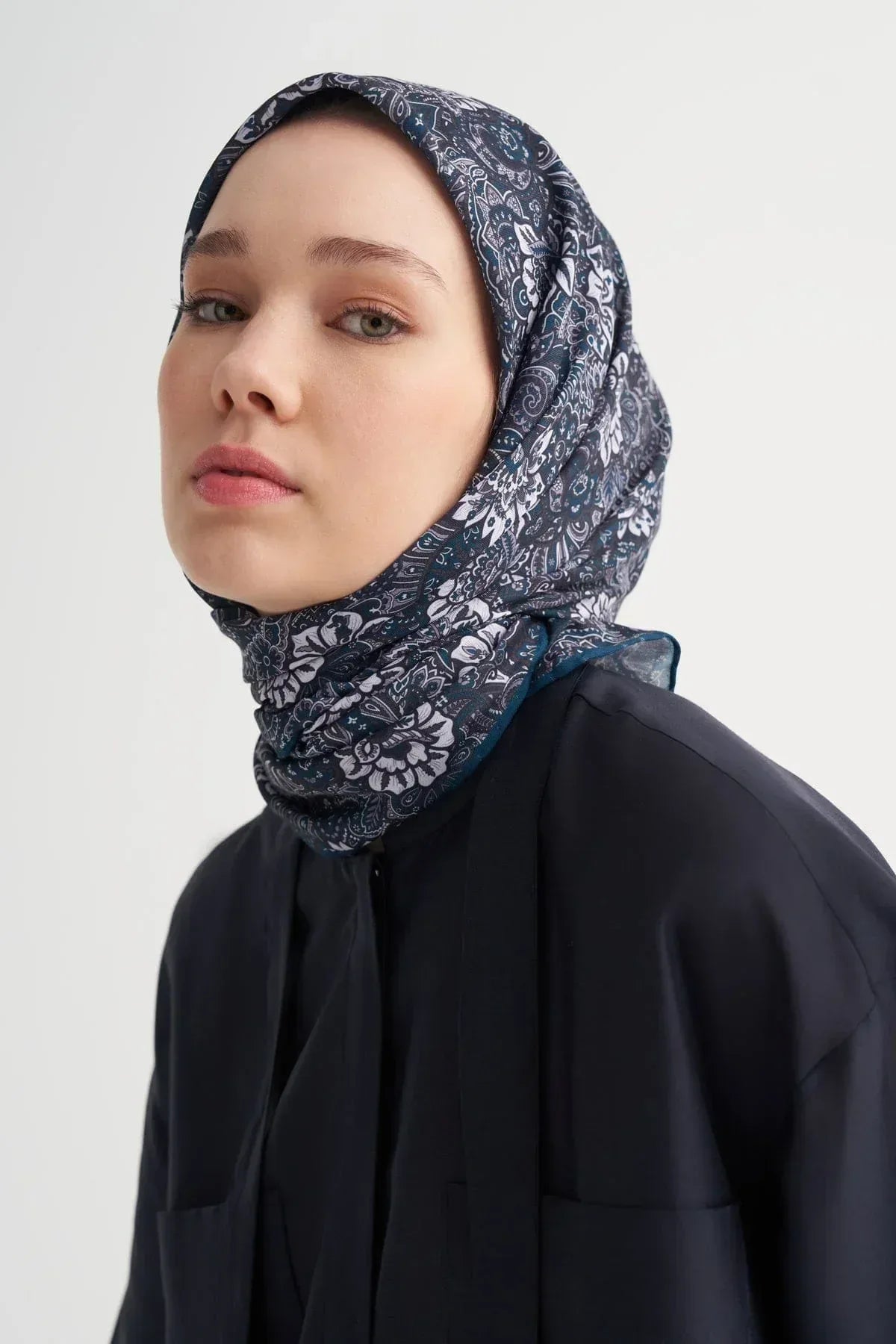 Velora Soft Scarf, Petrol Blue